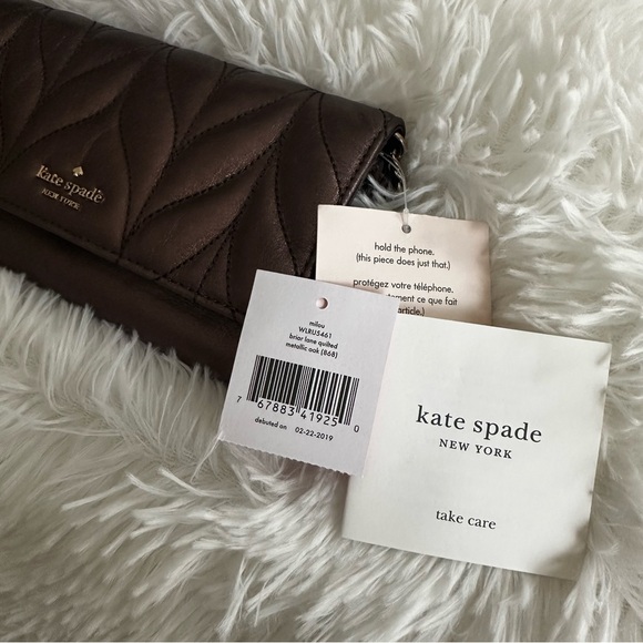 Kate Spade Brown Quilted Chain Wallet - Picture 4 of 4